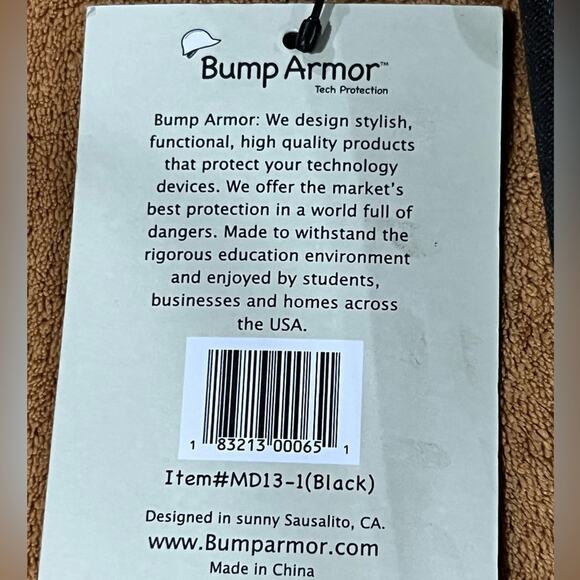 Bump Armor Laptop case 13”” Black NWT perfect size - Picture 6 of 10